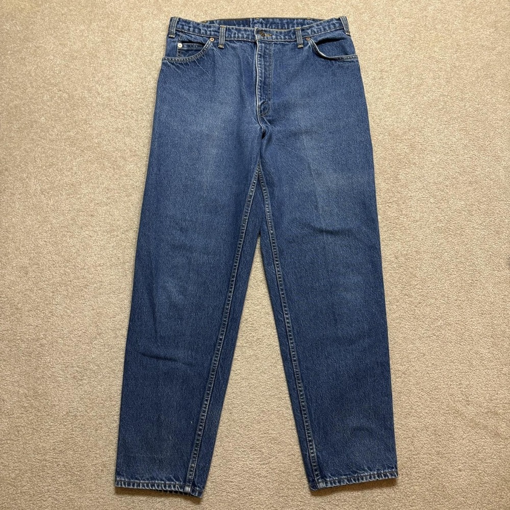 Vtg Levis 550 Jeans Mens 34x32 Blue Orange Tab Relaxed Tapered Denim‎ Canada 90s